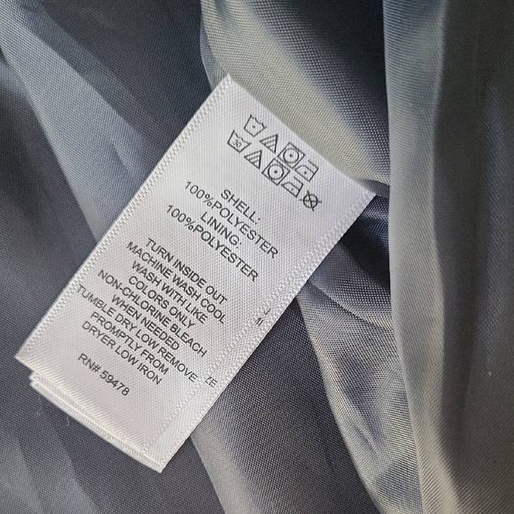 Tahari Elegant Navy Coat with Gold Accents 2T tench - Picture 5 of 6